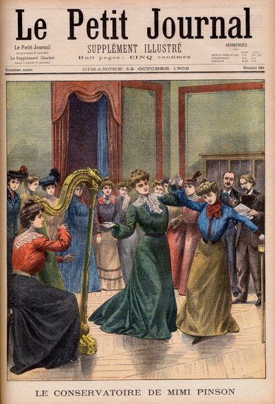 A escola de música e dança Mimi Pinson. Conservatório do Mimi Pinson. Ilustração para o Le petit Journal. de French School