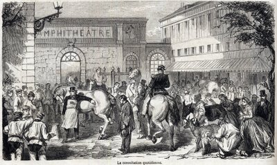 A Escola Nacional de Veterinária de Alfort - Les grandes écoles de france - école veterinaire de maison alfort en 1866 - La consultation quotidienne - Engraving in "Le monde illustrious" of 1866 de French School