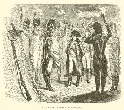 The Night before Austerlitz (gravura) de French School