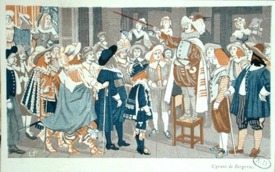 O Discurso do Nariz no Hotel de Bourgogne, ilustração de 