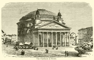 O Panteão em Roma (gravura) de French School