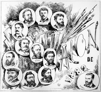 O salão de Paris de 1882 de French School