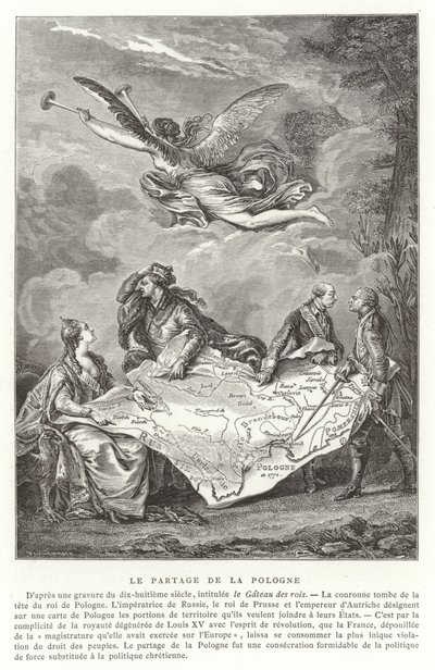 A partição da Polônia, 1772 de French School