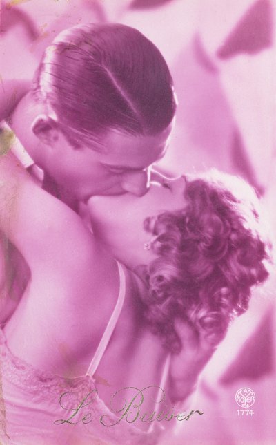 O Beijo Cor-de-Rosa, c.1930 de French School