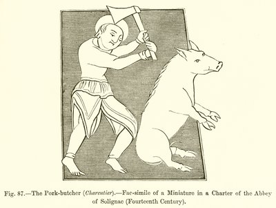 O açougue de porco (Charcutier) de French School