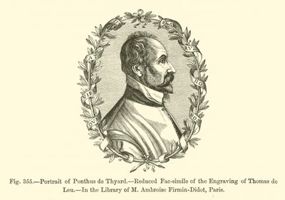 O Retrato de Ponthus de Thyard (gravura) de French School