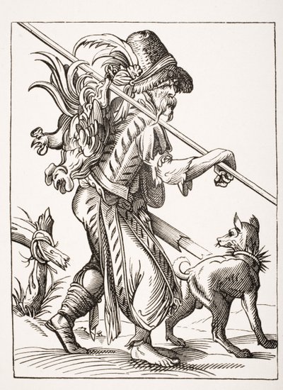 O Poulterer, depois de uma ilustração do século XVI desenhada e gravada por Jost Amman (1539-91) de "Le Moyen Age et La Renaissance", de Paul Lacroix (1806-84), publicou 1847 de French School