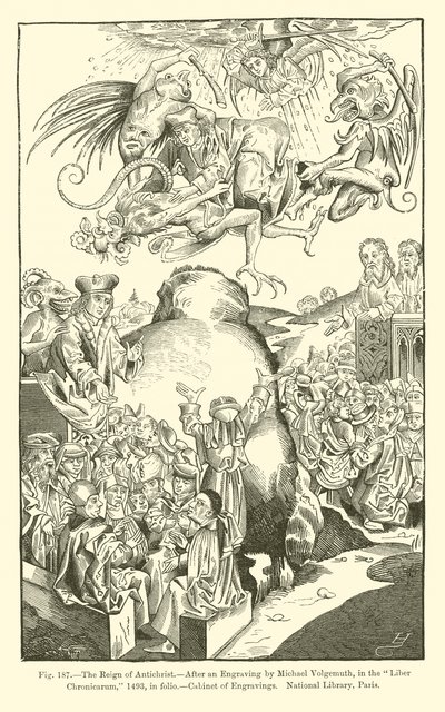 O Reinado do Anticristo (gravura) de French School