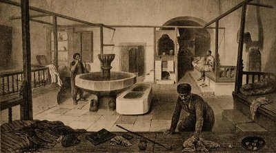The Rest Room of the Tartar Bathhs, pub. por Auguste Bry de French School
