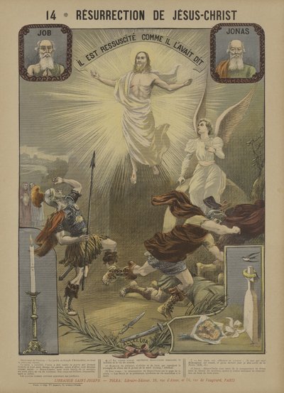 A Ressurreição de Cristo (cor litho) de French School