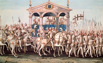 O Festival de Entrada Real de Henri II (1519-59) em Rouen, 1º de outubro de 1550 de French School