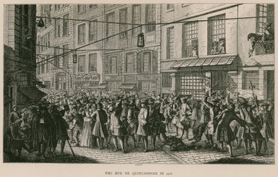 A Rue de Quincampoix em 1718 de French School