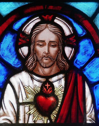 O Sagrado Coração de Jesus, século XIX de French School