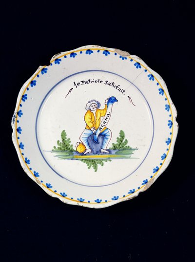 O prato Patriot Satisfeito (cerâmica) de French School
