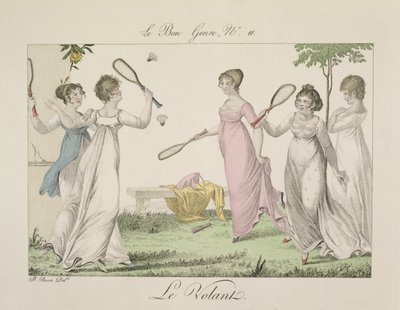 A peteca, prato 11 de Le Bon Genre, 1802 de French School