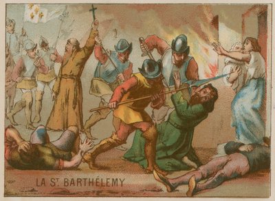 O massacre do dia de St. Batholomews de French School
