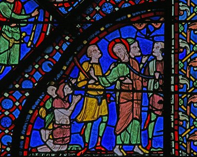 The St James Window: James cura um paralítico (w5) de French School