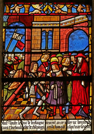A janela de St Louis: Hommage of Count Thibault IV to St Louis de French School