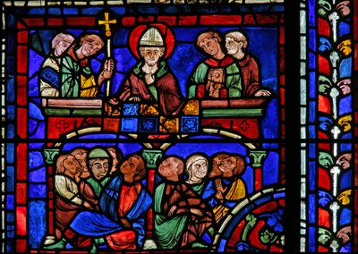 A janela de São Martinho: o santo pregando (w20) de French School