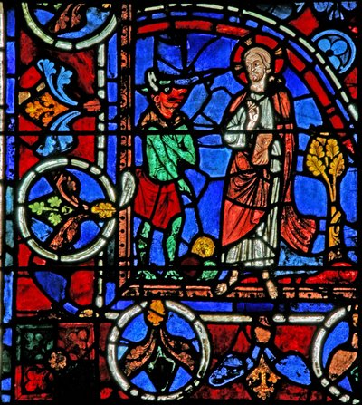 A Tentação de Cristo no Deserto (w30a) de French School