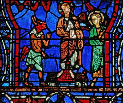 A Tentação de Cristo no Templo (w30a) de French School