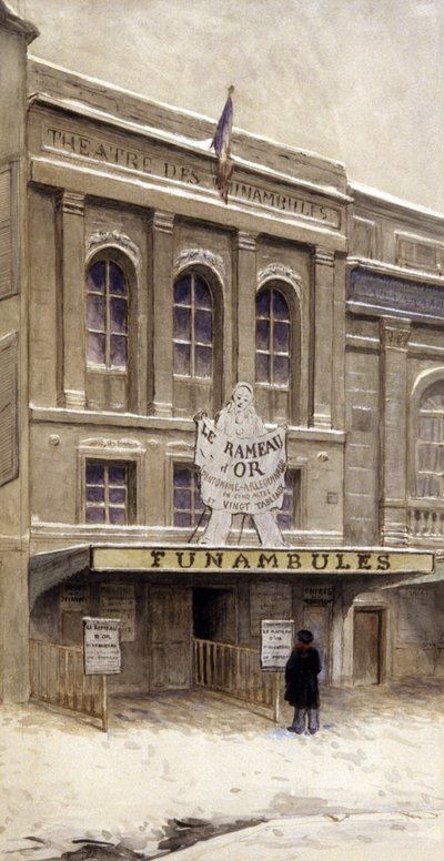 O Teatro dos Funâmbulos, Paris, início do século XX (pintura) de French School