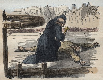 A tortura de João Calas, ilustração de famosas causas de todos os povos ..., por Armand Fouquier, 1858-67 de French School