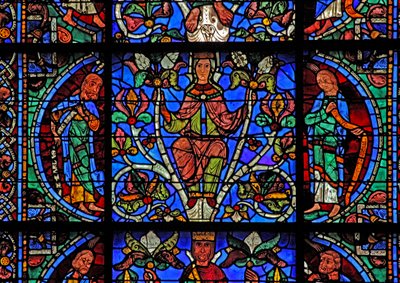 A Árvore de Jessé: Um profeta, a Virgem Maria, Daniel (w49) de French School