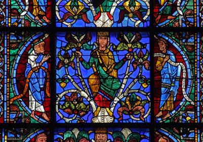A árvore de Jessé: Zachariah, rei de Jessé, Joel (w49) de French School