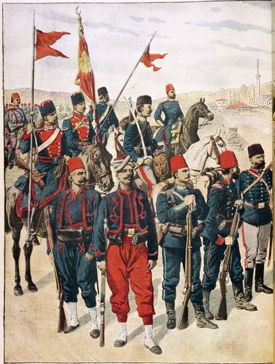 O exército turco durante a guerra dos Balcãs, 1912-1913 de French School