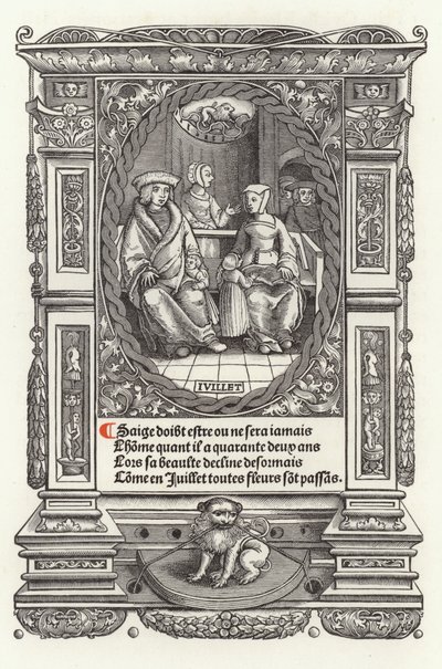 As Doze Idades do Homem: Julho (litho) de French School