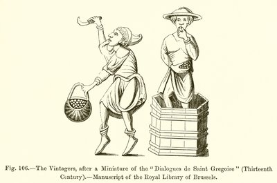Os Vintagers, após uma Miniatura dos Diálogos de São Gregoire de French School
