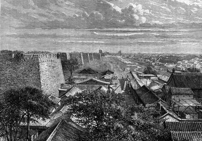 The Walls of Pekin, China. Gravura no "The Youth Journal". de French School