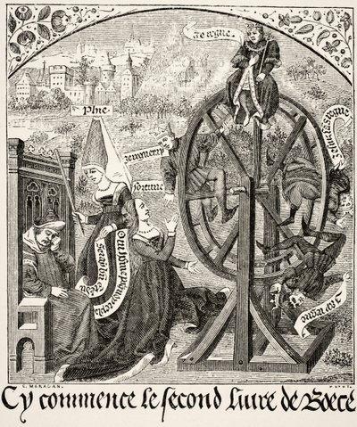 A roda da fortuna, da ciência e literatura na idade média por Paul Lacroix (1806-84) publicou Londres 1878 de French School