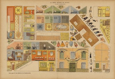 O bordel de Nevers. Ilustração para Le Rire (cor litho) de French School