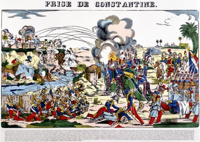 A captura de Constantino em 1837 - imagem de Epinal, final do século XIX de French School