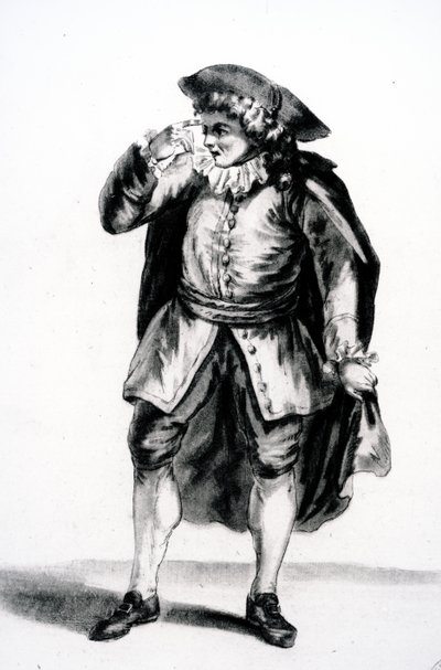 O traje de Arnolphe, da Escola de Esposas de Moliere de French School