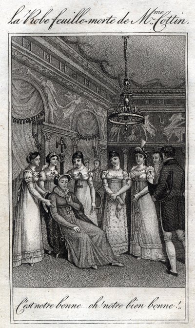 O vestido de folha morta de Madame Cottin (Sophie Cottin Rostand) (1770-1807) escritora francesa. de French School