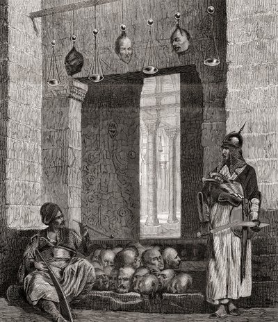 A entrada para a Mesquita El Assaneyn, no Cairo, Egito, a partir de "L" Univers Illustré ", 1866 de French School