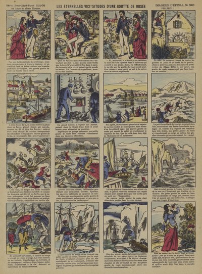 As vicissitudes eternas de uma gota de orvalho (cor litho) de French School