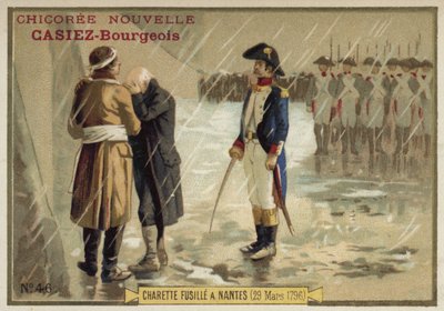 A execução do general realista François de Charette, Nantes, 29 de março de 1796 de French School