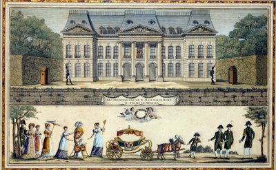 Os primeiros passos do Rei de Roma Napoleão II, Duque de Reichstadt (1811-1832) e filho do Imperador Napoleão I (1769-1821), uma estampa do século XIX de Meudon Sceaux, Musée de l