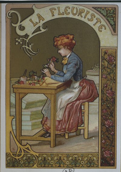 A menina de flor, c.1900 de French School