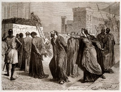 A heresia em Orleans em 1022 - O caso dos hereges de Orleans: os cânones foram condenados ao açougueiro por heresia em Orleans em 1022. (primeiro bucher na história da luta contra a heresia no Ocidente sob o reinado de Robert II, o Piedoso) (996-1031 de French School