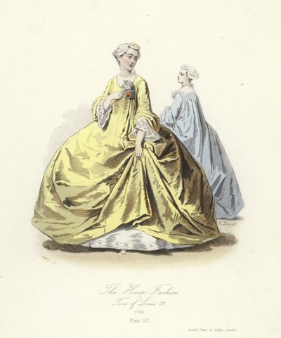 A moda de aro, época de Lousi XV da França de French School
