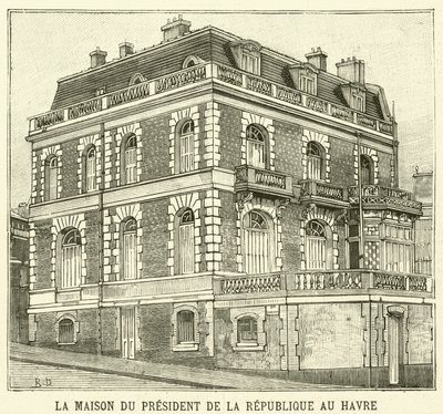 A casa do Presidente da República Francesa no Havre (gravura) de French School