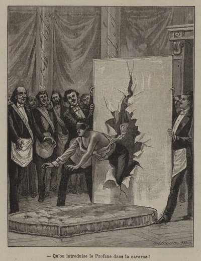 A introdução do candidato na caverna (gravura) de French School