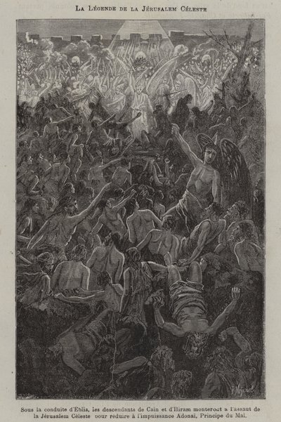 A lenda da Jerusalém Celestial (gravura) de French School