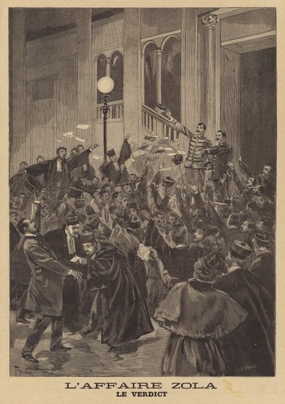 O julgamento por difamação de Emile Zola de French School