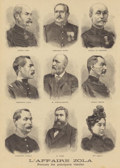 O julgamento por difamação de Emile Zola de French School